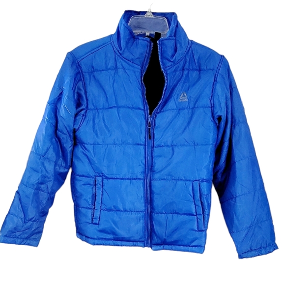Reebok Other - Reebok Crossfit Blue Full Zip Boys Lightweight Puffer Jacket Husky Size 10